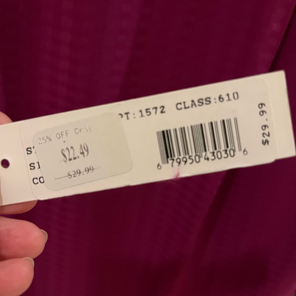 Fuchsia Zac & Rachel Blouse Size Petite Small - Picture 9 of 9